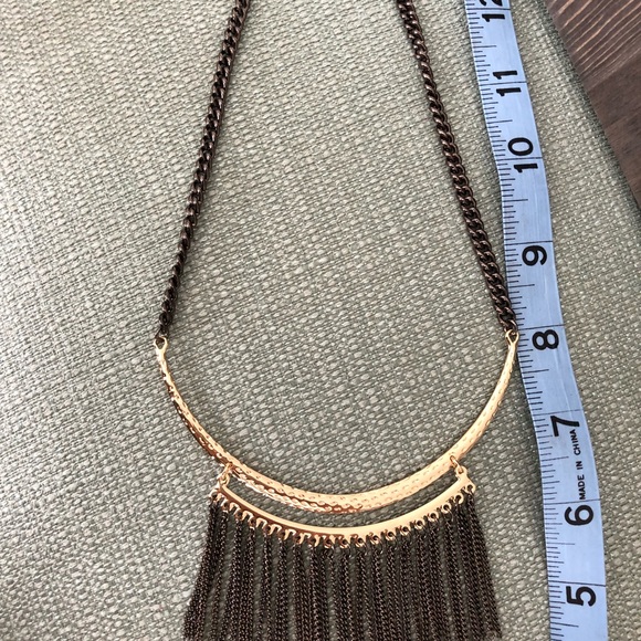 Park lane Jewelry- Mix metal fringe bib necklace - Picture 6 of 10